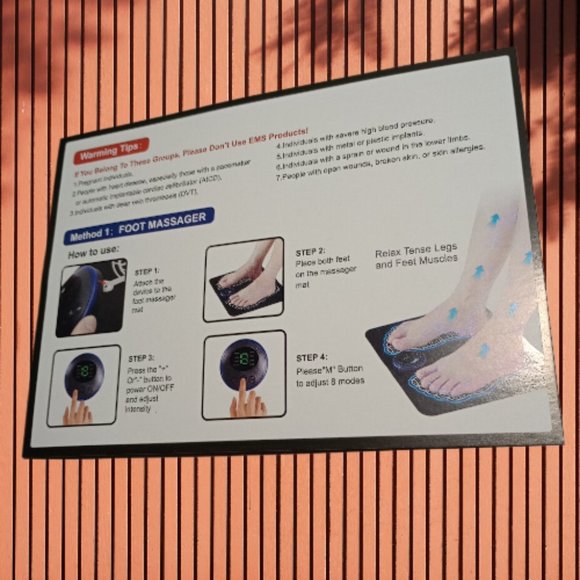 EMS Foldable Foot Massager Mat for Muscles Relaxation, Pain Relief (New in Box) - Picture 6 of 9